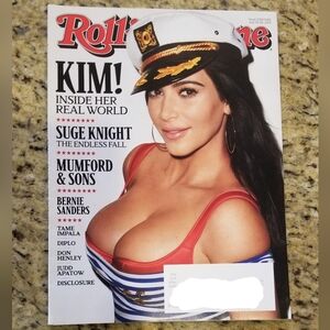 Rolling Stone Magazine Kim Kardashian Sexy Sailor Issue 1239/1240 July 2015 EUC!